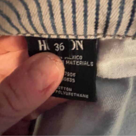 Hudson mens railroad stripe Blake slim straight denim jeans size 36”. - Picture 4 of 5